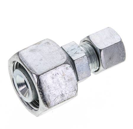 10S & 20S Zink plated Steel Straight Cutting Fitting with Swivel 400 bar ISO 8434-1