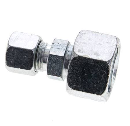 10S & 20S Zink plated Steel Straight Cutting Fitting with Swivel 400 bar ISO 8434-1