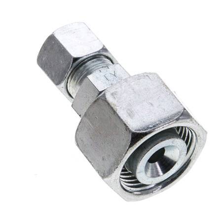 10S & 20S Zink plated Steel Straight Cutting Fitting with Swivel 400 bar ISO 8434-1