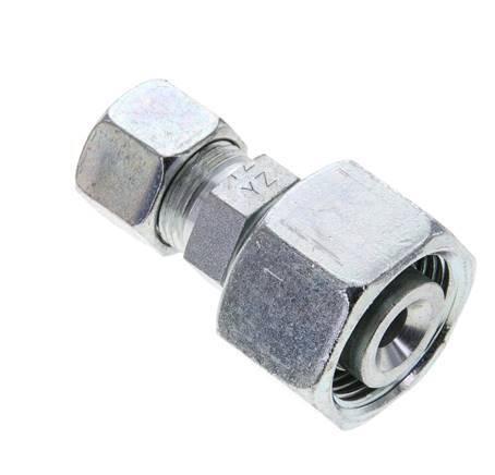 12S & 20S Zink plated Steel Straight Cutting Fitting with Swivel 400 bar ISO 8434-1