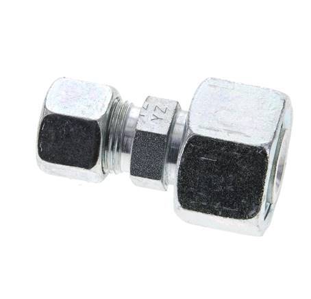 12S & 20S Zink plated Steel Straight Cutting Fitting with Swivel 400 bar ISO 8434-1