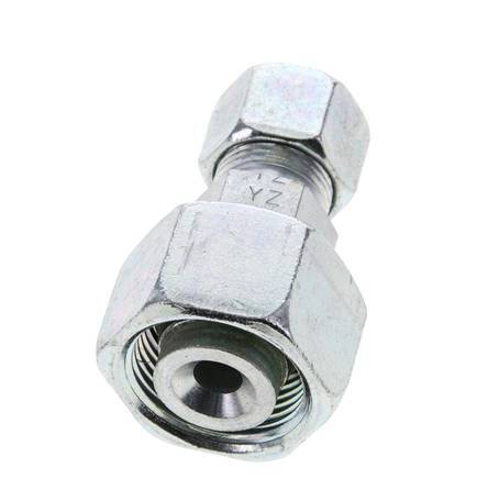 12S & 20S Zink plated Steel Straight Cutting Fitting with Swivel 400 bar ISO 8434-1