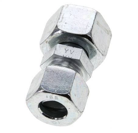 16S & 20S Zink plated Steel Straight Cutting Fitting with Swivel 400 bar ISO 8434-1