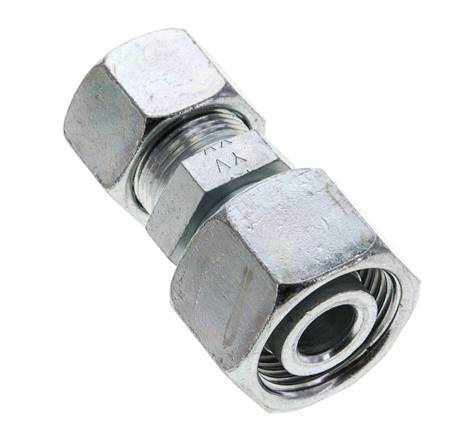 16S & 20S Zink plated Steel Straight Cutting Fitting with Swivel 400 bar ISO 8434-1