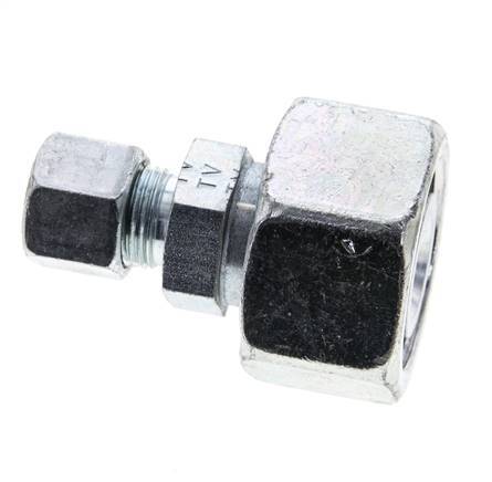 10S & 25S Zink plated Steel Straight Cutting Fitting with Swivel 400 bar ISO 8434-1