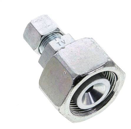 10S & 25S Zink plated Steel Straight Cutting Fitting with Swivel 400 bar ISO 8434-1