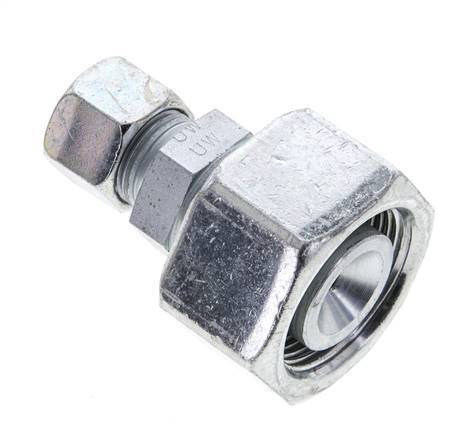 12S & 25S Zink plated Steel Straight Cutting Fitting with Swivel 400 bar ISO 8434-1