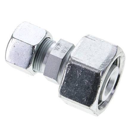 16S & 25S Zink plated Steel Straight Cutting Fitting with Swivel 400 bar ISO 8434-1