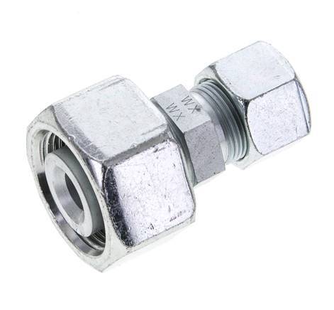 16S & 25S Zink plated Steel Straight Cutting Fitting with Swivel 400 bar ISO 8434-1