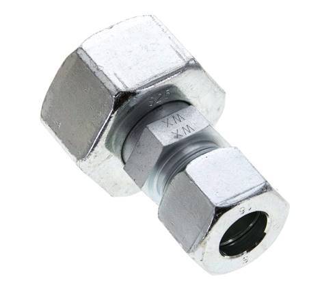16S & 25S Zink plated Steel Straight Cutting Fitting with Swivel 400 bar ISO 8434-1