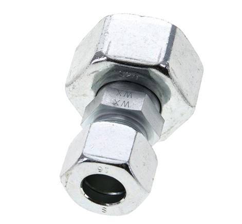 16S & 25S Zink plated Steel Straight Cutting Fitting with Swivel 400 bar ISO 8434-1