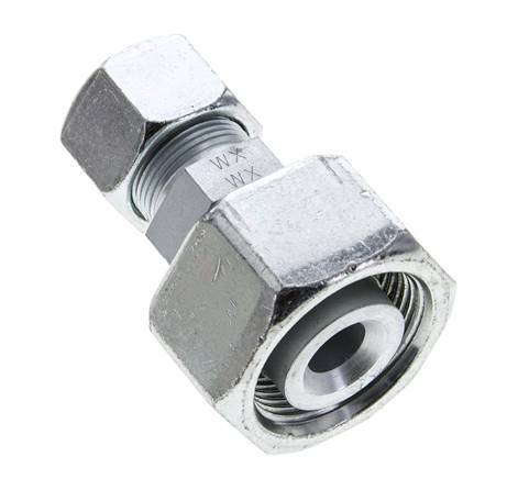 16S & 25S Zink plated Steel Straight Cutting Fitting with Swivel 400 bar ISO 8434-1