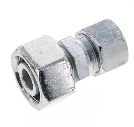 20S & 25S Zink plated Steel Straight Cutting Fitting with Swivel 400 bar ISO 8434-1