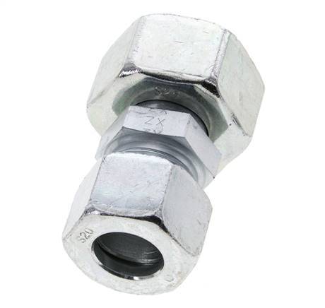 20S & 25S Zink plated Steel Straight Cutting Fitting with Swivel 400 bar ISO 8434-1
