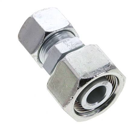 20S & 25S Zink plated Steel Straight Cutting Fitting with Swivel 400 bar ISO 8434-1