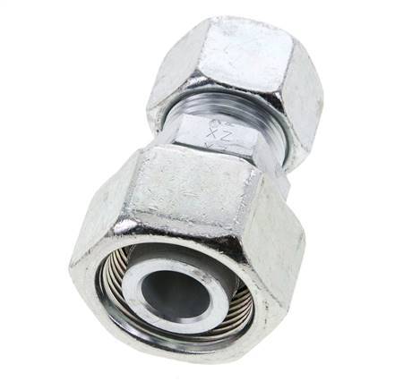 20S & 25S Zink plated Steel Straight Cutting Fitting with Swivel 400 bar ISO 8434-1