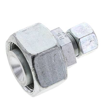 12S & 30S Zink plated Steel Straight Cutting Fitting with Swivel 400 bar ISO 8434-1