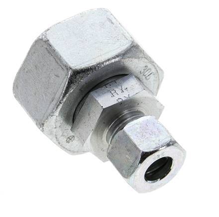 12S & 30S Zink plated Steel Straight Cutting Fitting with Swivel 400 bar ISO 8434-1