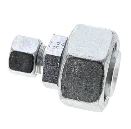 12S & 30S Zink plated Steel Straight Cutting Fitting with Swivel 400 bar ISO 8434-1