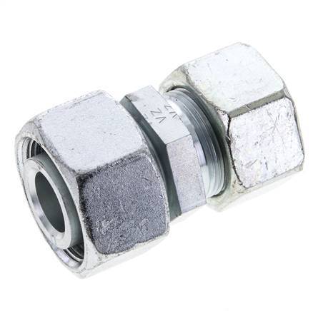25S & 30S Zink plated Steel Straight Cutting Fitting with Swivel 400 bar ISO 8434-1