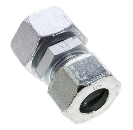 25S & 30S Zink plated Steel Straight Cutting Fitting with Swivel 400 bar ISO 8434-1