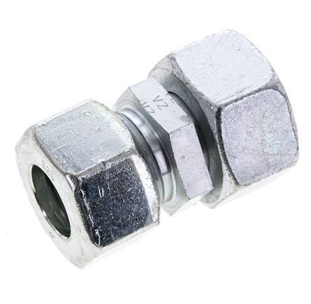 25S & 30S Zink plated Steel Straight Cutting Fitting with Swivel 400 bar ISO 8434-1