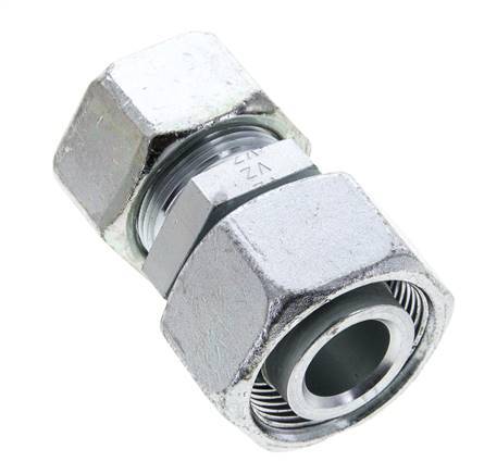 25S & 30S Zink plated Steel Straight Cutting Fitting with Swivel 400 bar ISO 8434-1