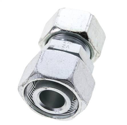 25S & 30S Zink plated Steel Straight Cutting Fitting with Swivel 400 bar ISO 8434-1