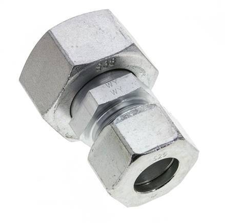 25S & 38S Zink plated Steel Straight Cutting Fitting with Swivel 315 bar ISO 8434-1