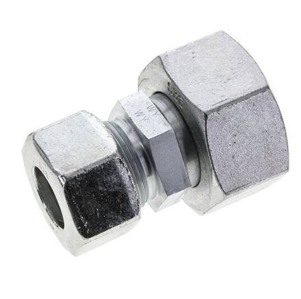 25S & 38S Zink plated Steel Straight Cutting Fitting with Swivel 315 bar ISO 8434-1
