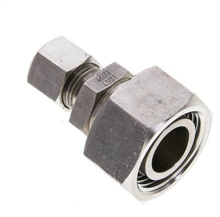 10L & 22L Stainless Steel Straight Cutting Fitting with Swivel 160 bar ISO 8434-1