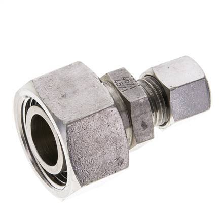 10L & 22L Stainless Steel Straight Cutting Fitting with Swivel 160 bar ISO 8434-1