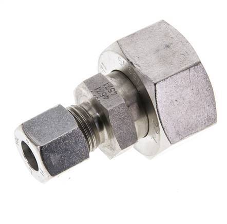 10L & 22L Stainless Steel Straight Cutting Fitting with Swivel 160 bar ISO 8434-1