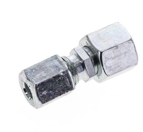 6L & 8L Zink plated Steel Straight Cutting Fitting with Swivel 315 bar NBR O-ring Sealing Cone ISO 8434-1 [2 Pieces]