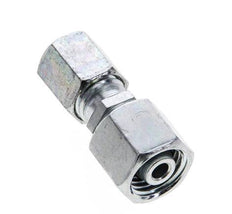 6L & 8L Zink plated Steel Straight Cutting Fitting with Swivel 315 bar NBR O-ring Sealing Cone ISO 8434-1 [2 Pieces]