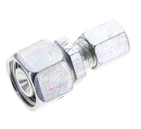 6L & 12L Zink plated Steel Straight Cutting Fitting with Swivel 315 bar NBR O-ring Sealing Cone ISO 8434-1 [2 Pieces]