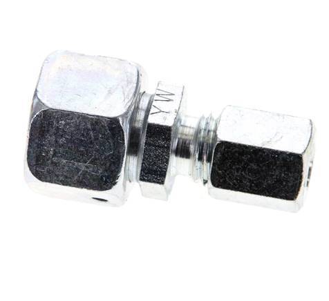 6L & 12L Zink plated Steel Straight Cutting Fitting with Swivel 315 bar NBR O-ring Sealing Cone ISO 8434-1 [2 Pieces]