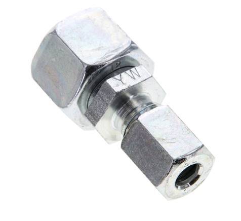 6L & 12L Zink plated Steel Straight Cutting Fitting with Swivel 315 bar NBR O-ring Sealing Cone ISO 8434-1 [2 Pieces]