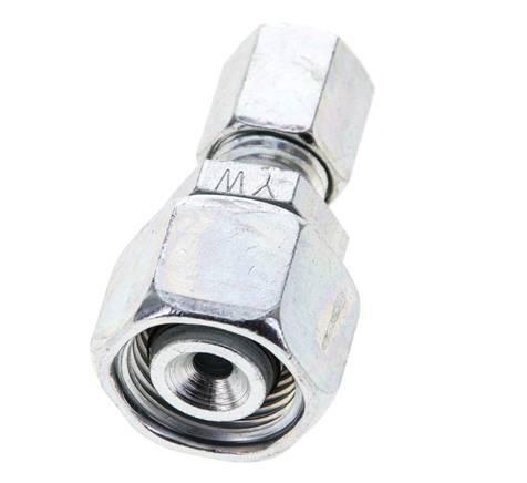 6L & 12L Zink plated Steel Straight Cutting Fitting with Swivel 315 bar NBR O-ring Sealing Cone ISO 8434-1 [2 Pieces]