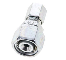 6L & 12L Zink plated Steel Straight Cutting Fitting with Swivel 315 bar NBR O-ring Sealing Cone ISO 8434-1 [2 Pieces]