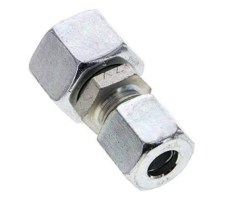 8L & 12L Zink plated Steel Straight Cutting Fitting with Swivel 315 bar NBR O-ring Sealing Cone ISO 8434-1 [2 Pieces]