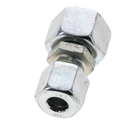 8L & 12L Zink plated Steel Straight Cutting Fitting with Swivel 315 bar NBR O-ring Sealing Cone ISO 8434-1 [2 Pieces]