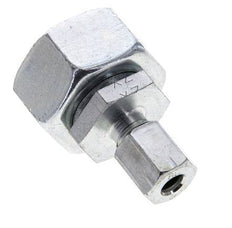 Racor de corte recto de acero galvanizado de 6L y 18L con rótula de 315 bar Cono de sellado con junta tórica de NBR ISO 8434-1