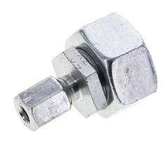 Racor de corte recto de acero galvanizado de 6L y 18L con rótula de 315 bar Cono de sellado con junta tórica de NBR ISO 8434-1