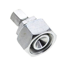 Racor de corte recto de acero galvanizado de 6L y 18L con rótula de 315 bar Cono de sellado con junta tórica de NBR ISO 8434-1