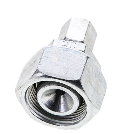 Racor de corte recto de acero galvanizado de 6L y 18L con rótula de 315 bar Cono de sellado con junta tórica de NBR ISO 8434-1