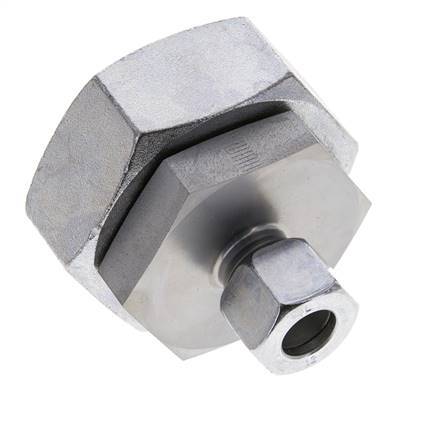 12L & 42L Zink plated Steel Straight Cutting Fitting with Swivel 160 bar NBR O-ring Sealing Cone ISO 8434-1
