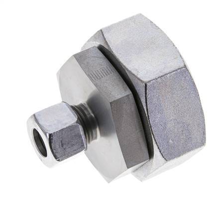 12L & 42L Zink plated Steel Straight Cutting Fitting with Swivel 160 bar NBR O-ring Sealing Cone ISO 8434-1