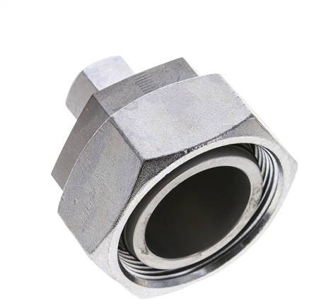12L & 42L Zink plated Steel Straight Cutting Fitting with Swivel 160 bar NBR O-ring Sealing Cone ISO 8434-1