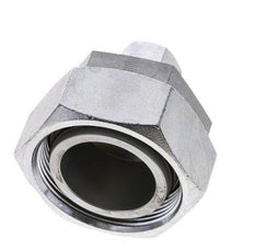 12L & 42L Zink plated Steel Straight Cutting Fitting with Swivel 160 bar NBR O-ring Sealing Cone ISO 8434-1